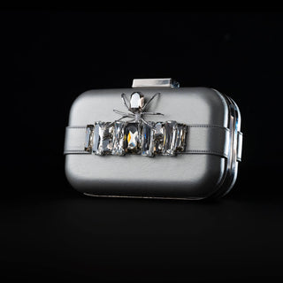 FRAGILE METALLIC CLUTCH  (ONE-OF-A-KIND)