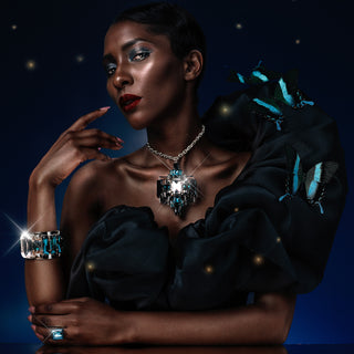 BLUE CRYSTAL GARDEN NECKLACE LIMITED