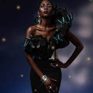 BLUE CRYSTAL GARDEN EARRINGS XL LIMITED