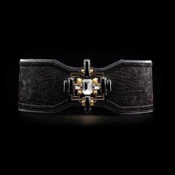 BVDB Waistbelt MATURITY limited velvet black gold front